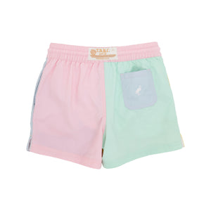 Country Club Colorblock Trunk - Seaside Sunny Yellow, Buckhead Blue, Palm Beach Pink, and Seafoam