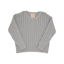 Load image into Gallery viewer, Crawford Crewneck Cable Sweater - Grantley Gray - Unisex
