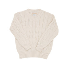 Load image into Gallery viewer, Crawford Crewneck Cable Sweater - Palmetto Pearl - Unisex
