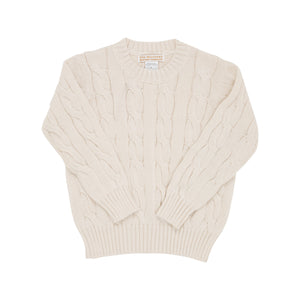 Crawford Crewneck Cable Sweater - Palmetto Pearl - Unisex