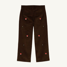 Load image into Gallery viewer, Critter Prep School Pant - Chelsea Chocolate w/ Fox Embroidery
