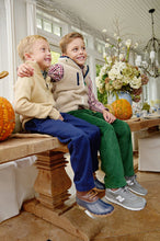 Load image into Gallery viewer, Hayden Half-Zip Sweater - Keeneland Khaki w/ Nantucket Navy
