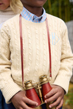 Load image into Gallery viewer, Crawford Crewneck Cable Sweater - Keeneland Khaki
