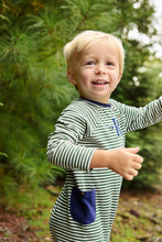 Load image into Gallery viewer, Rayburn Romper - Grier Green &amp; Palmetto Pearl Stripe w/ Navy - Pima
