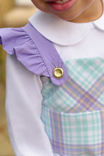 Load image into Gallery viewer, Violet's Vintage Overalls - Bridge Club Hustle Houndstooth (Edisto Egg Blue) - Woven
