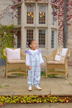 Load image into Gallery viewer, Violet's Vintage Overalls - Bridge Club Hustle Houndstooth (Edisto Egg Blue) - Woven
