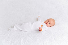 Load image into Gallery viewer, Twinkle Twinkle 2-in-1 Gown - White w/ Seashore Sherbet - Pumpkin Embroidery
