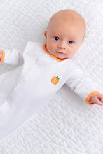 Load image into Gallery viewer, Twinkle Twinkle 2-in-1 Gown - White w/ Seashore Sherbet - Pumpkin Embroidery
