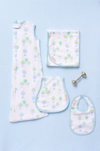 Burp Me Bib - Up Up and Away w/ Buckhead Blue