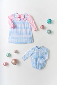 Bradford Bubble - Beale Street Blue Gingham - Long Sleeve - Flannel