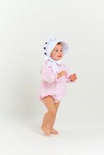 Load image into Gallery viewer, Britt Bubble - Sandpearl Pink Herringbone w/ Worth Ave White - Long Sleeve - Woven
