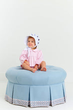 Load image into Gallery viewer, Britt Bubble - Sandpearl Pink Herringbone w/ Worth Ave White - Long Sleeve - Woven
