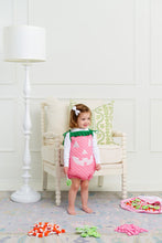 Load image into Gallery viewer, Happy Halloween Costume - Pumpkin - Hamptons Hot Pink Micro Dot w/ Kelly Green
