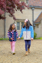 Load image into Gallery viewer, Isabelle's Sweater - Nantucket Navy &amp; Hamptons Hot Pink Stripe
