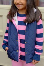 Load image into Gallery viewer, Vaughn Vest - Nantucket Navy w/ Hamptons Hot Pink Micro Dot
