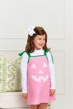 Load image into Gallery viewer, Happy Halloween Costume - Pumpkin - Hamptons Hot Pink Micro Dot w/ Kelly Green
