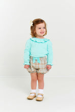 Load image into Gallery viewer, Ramona Ruffle Collar Shirt - Edisto Egg Blue - Long Sleeve
