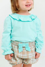 Load image into Gallery viewer, Ramona Ruffle Collar Shirt - Edisto Egg Blue - Long Sleeve
