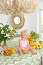 Load image into Gallery viewer, Rosey Romper - Bridgetown Harbour Hand Block - Pima
