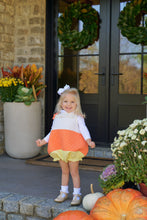 Load image into Gallery viewer, Happy Halloween Costume - Candy Corn - White, Lake Worth Yellow, &amp; Orange
