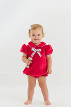 Load image into Gallery viewer, Banks Bow Bubble - Richmond Red w/ Old Town Tattersall - Velveteen
