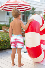 Load image into Gallery viewer, Tanner Trunks - Richmond Red Stripe w/ Belhaven Blue
