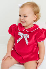 Load image into Gallery viewer, Banks Bow Bubble - Richmond Red w/ Old Town Tattersall - Velveteen
