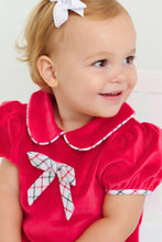 Load image into Gallery viewer, Banks Bow Bubble - Richmond Red w/ Old Town Tattersall - Velveteen
