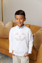 Load image into Gallery viewer, Isaac's Intarsia Sweater - Palmetto Pearl w/ Pumpkin Face
