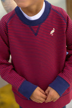 Load image into Gallery viewer, Cassidy Comfy Crewneck - Richmond Red &amp; Nantucket Navy Stripe
