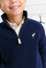 Load image into Gallery viewer, Hayden Half-Zip Sweater - Nantucket Navy w/ Osprey Oatmeal
