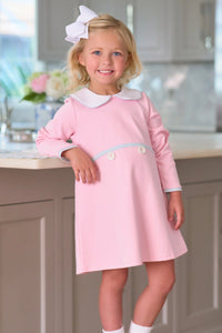 Lindy's Lunch Dress - Palm Beach Pink & Worth Ave White w/ Buckhead Blue