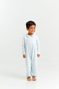Bradford Romper - Old Greenwich Green Stripe - Long Sleeve