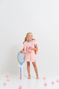 Prepletic™ Samantha Skort - Pompano Peach w/ Palm Beach Pink Stripe