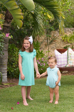 Load image into Gallery viewer, Sleeveless Bradford Bubble - Turks Teal Stripe w/ Worth Ave White - Pima
