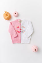 Load image into Gallery viewer, Isabelle&#39;s Intarsia Sweater - Sandpearl Pink w/ Pumpkin Face
