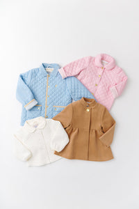 Carlyle Quilted Coat - Palm Beach Pink w/ Hamptons Hot Pink Microdot