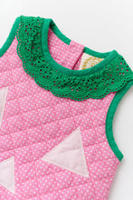 Load image into Gallery viewer, Happy Halloween Costume - Pumpkin - Hamptons Hot Pink Micro Dot w/ Kelly Green
