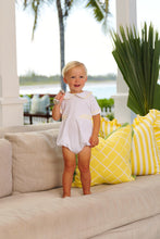 Load image into Gallery viewer, Brentley Bubble - Worth Ave White w/ Lake Worth Yellow Smocking - Pima
