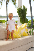 Load image into Gallery viewer, Brentley Bubble - Worth Ave White w/ Lake Worth Yellow Smocking - Pima

