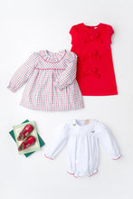 Load image into Gallery viewer, Ramona Ruffle Dress - Old Town Tattersall w/ Red - Long Sleeve - Woven
