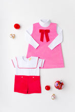 Load image into Gallery viewer, Jilly Jumper - Hamptons Hot Pink w/ Richmond Red - Velveteen
