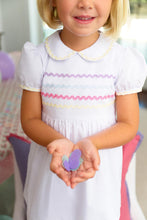 Load image into Gallery viewer, Cindy Lou Sash Dress - Worth Ave White w/ Multicolor Ric Rac

