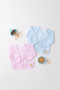 Biscuit Bib - Palm Beach Pink Gingham w/ Worth Ave White