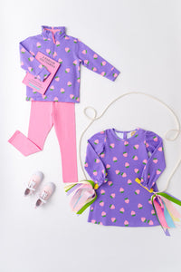 Canter Collar Half-Zip - Sanibel Strawberry w/ Hamptons Hot Pink - Palisades Purple