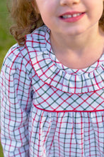 Load image into Gallery viewer, Ramona Ruffle Dress - Old Town Tattersall w/ Red - Long Sleeve - Woven
