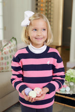 Load image into Gallery viewer, Isabelle's Sweater - Nantucket Navy &amp; Hamptons Hot Pink Stripe
