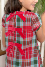 Load image into Gallery viewer, Betts Bow Dress - Wilson Pier Plaid w/ Richmond Red - Woven
