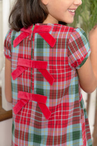 Betts Bow Dress - Wilson Pier Plaid w/ Richmond Red - Woven