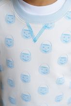 Load image into Gallery viewer, Cassidy Comfy Crewneck - Vintage-Prep Pumpkin Pails - Buckhead Blue
